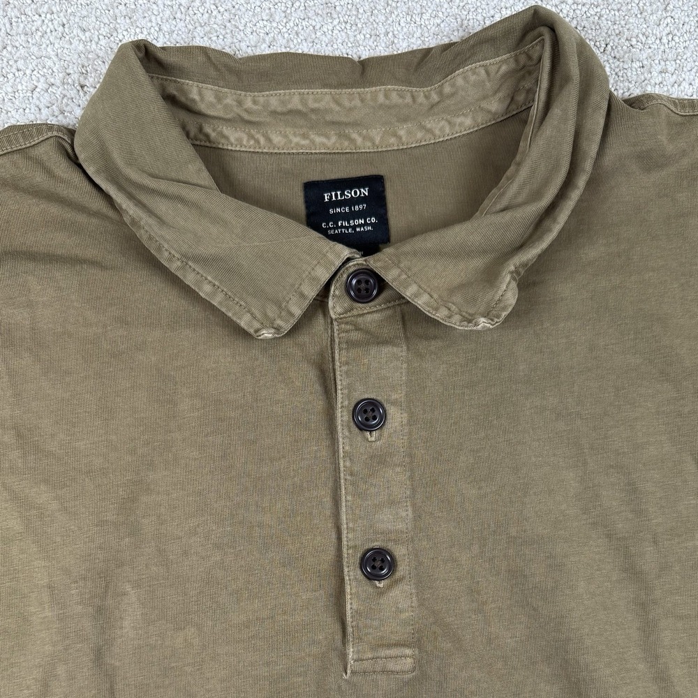 CC Filson Men's 3XL Brown Cotton Polo Shirt